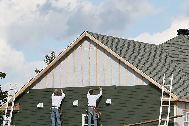 Professional Siding Replacement technician working in Mount Holly, NJ